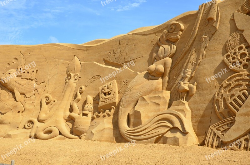 Sand Sculptures Art Sculpture Artwork Denmark