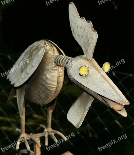 Metal Figure Bird Garden Decoration Sheet Metal Figure Deco