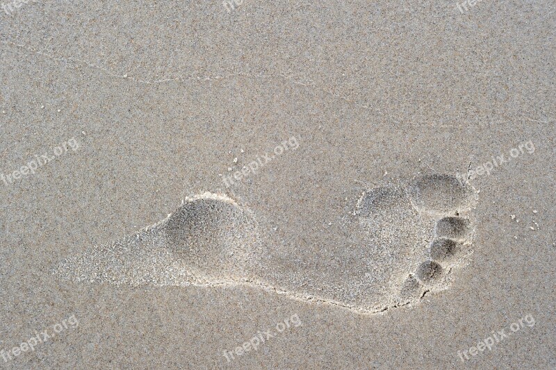 Footprint Foot Toes Sand Track