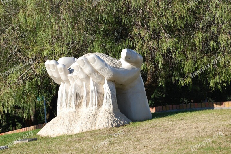 Hands Sculpture Cereals Portugal Gafanha