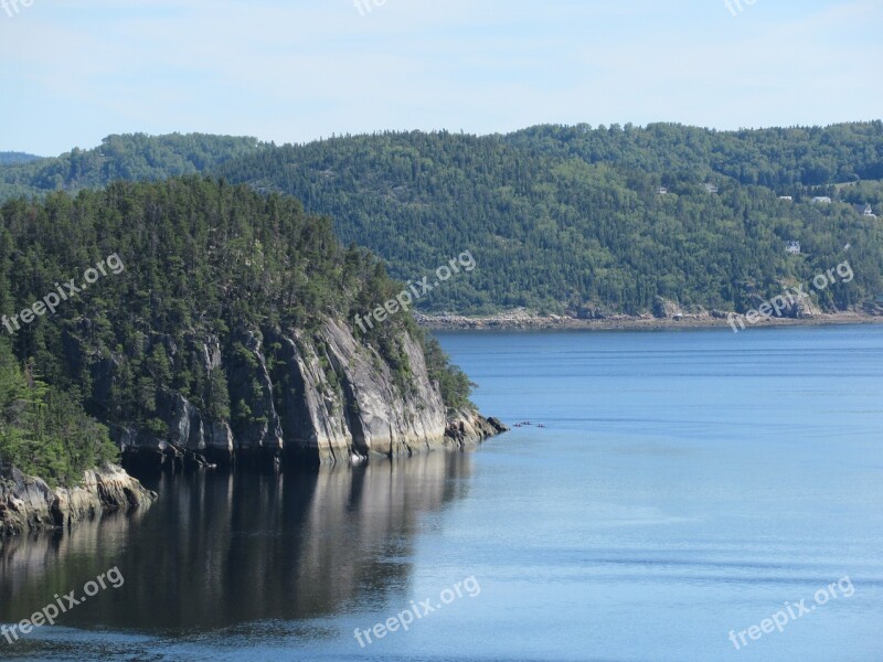 Saguenay Mountain Fjord River Nature