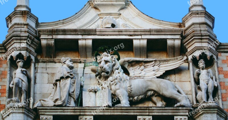 Venice Italy San Marcos Winged Lion Symbol Icon Landmark