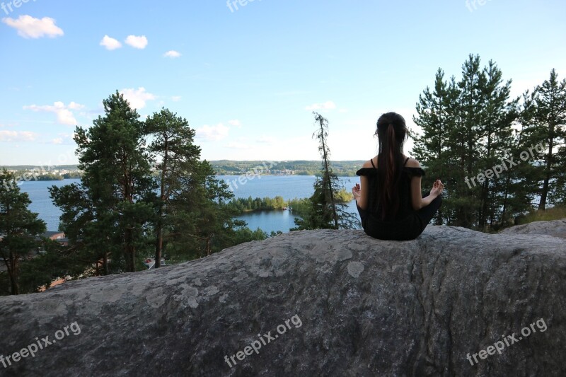 Meditation Meditate Asian Woman Free Photos