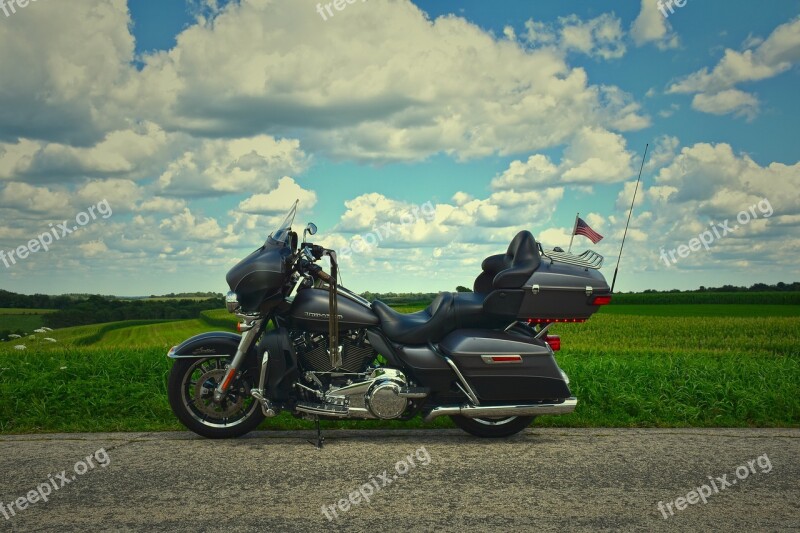 Transportation Travel Trip Motorcycle Harley