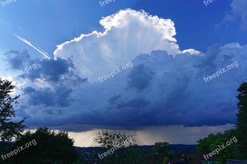 Cloud Thunderstorm Rain Sky Threatening