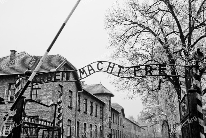 Auschwitz Gate Holocaust Poland Concentration