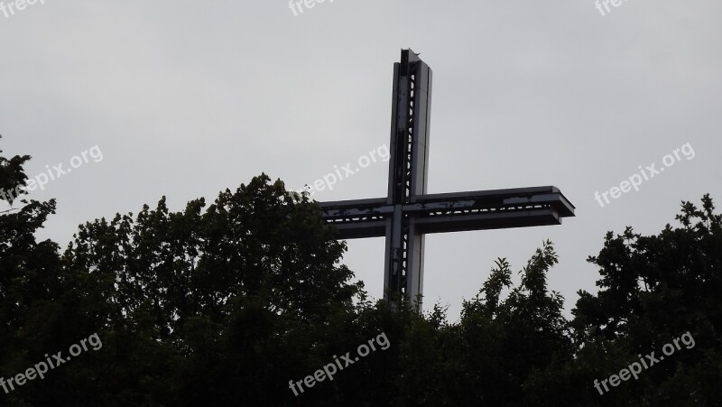 Cross Symbol Religion Shape Black And White