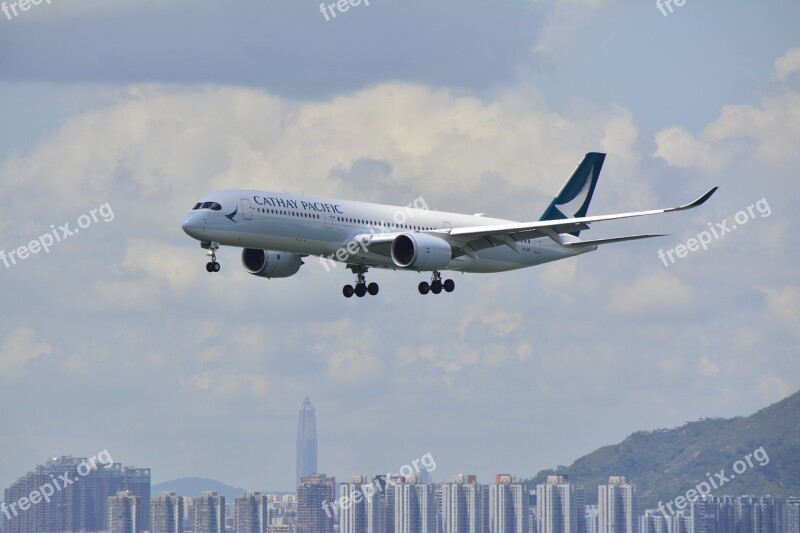 Hongkong Airport Plane Travel Asia