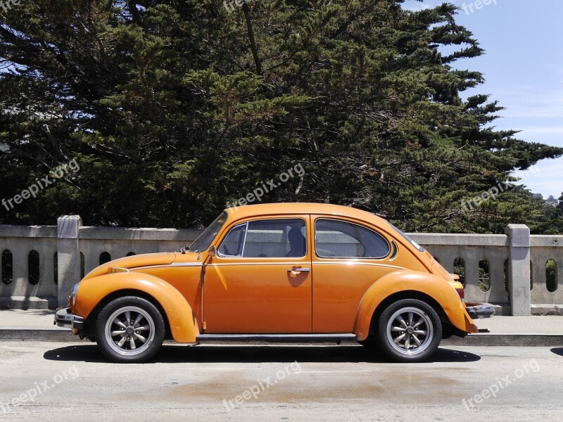 Car San Francisco Volkswagen Beetle Classic Car Summer