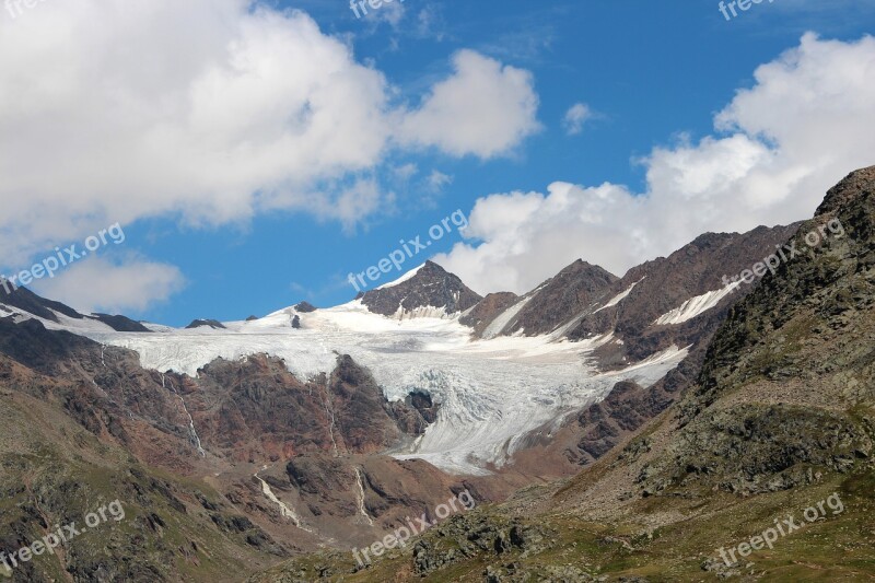 Alpine Glacier Italy Mountains South Tyrol