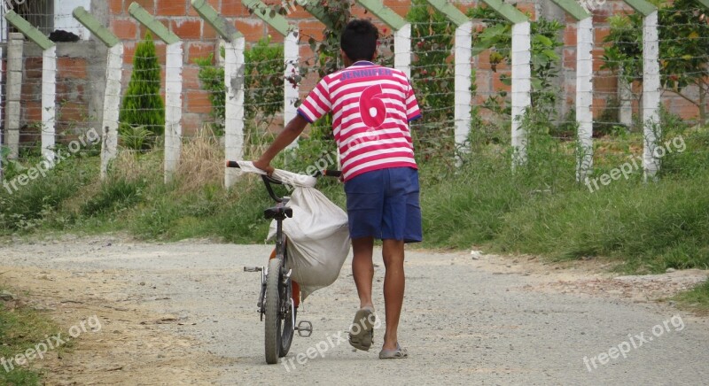 Young Peasant Bicycle Free Photos