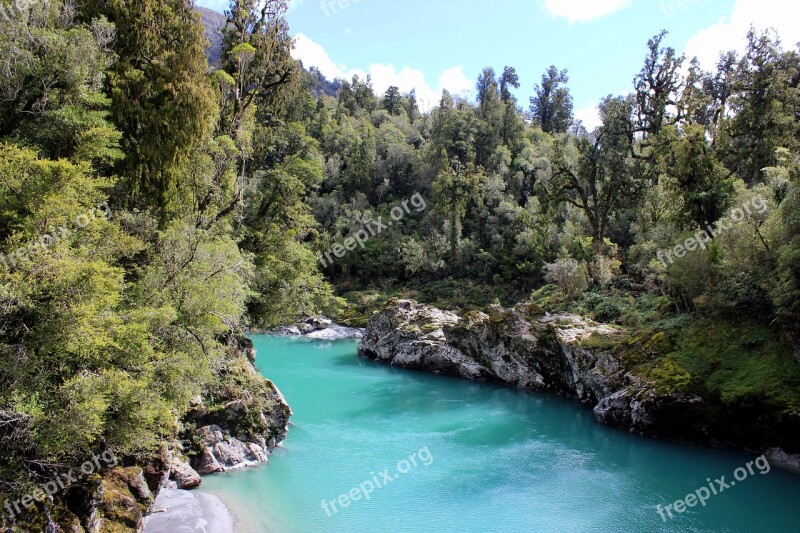 Hokitika Hokitika River River Turquoise Idyllic