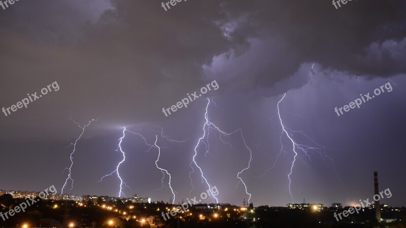 Lightning Zipper Thunderstorm Night Storm