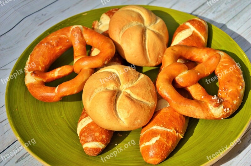 Roll Pretzels Baked Goods Arouse Breakfast