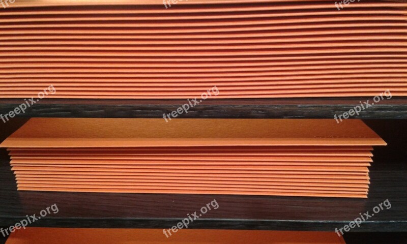 Envelopes Orange Shelf Free Photos