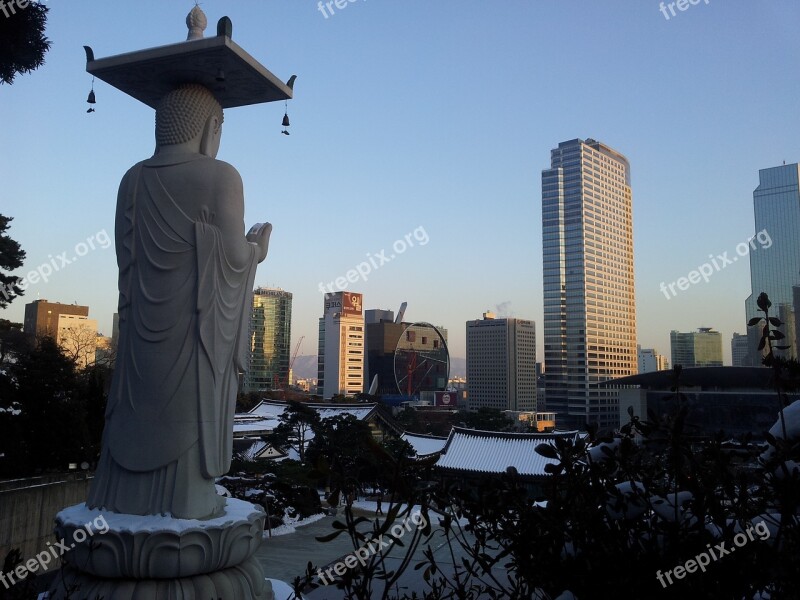 Korea Temple Bongeunsa Meditation Free Photos