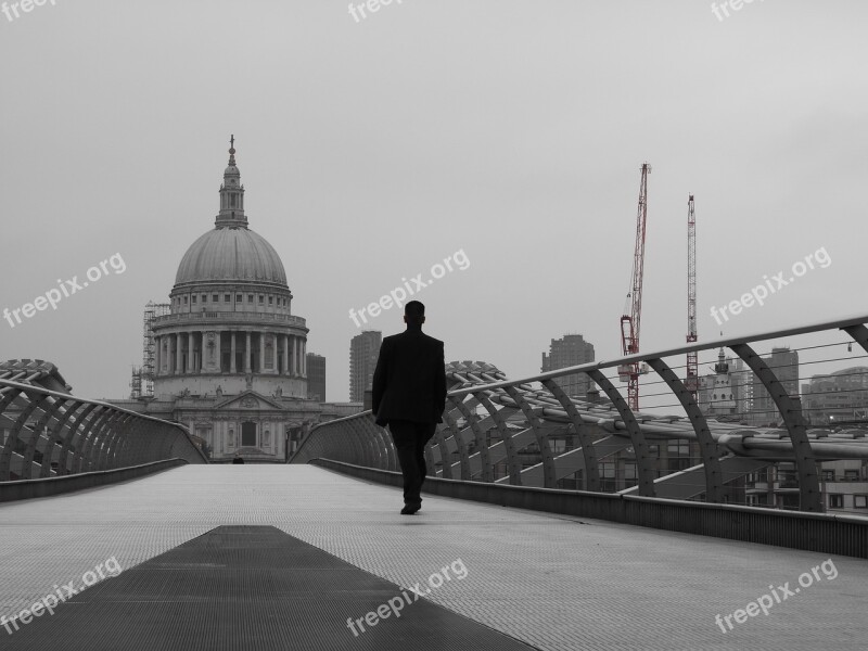 St Paul's Millennium Bridge Street Photography Free Photos