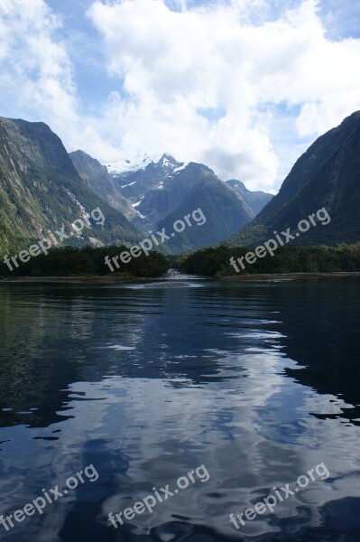 Milford Sound New Zealand Reflections Free Photos