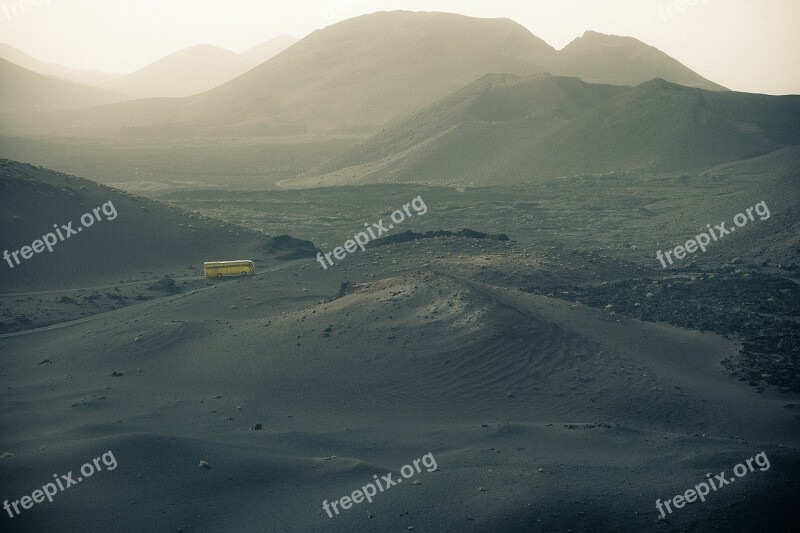 Lanzarote Fire Mountains Volcano Ash Lava