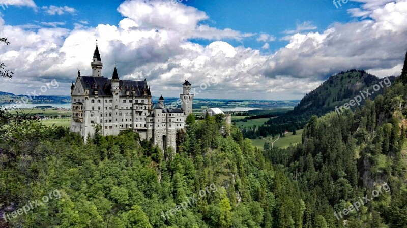 Neuschwanstein Germany Nature Castle The Sky