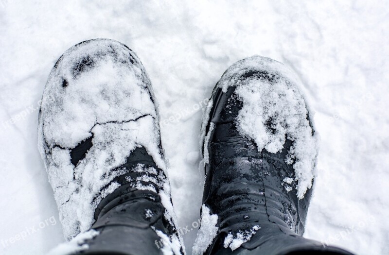 Shoes Boots Snow Ice Snowy