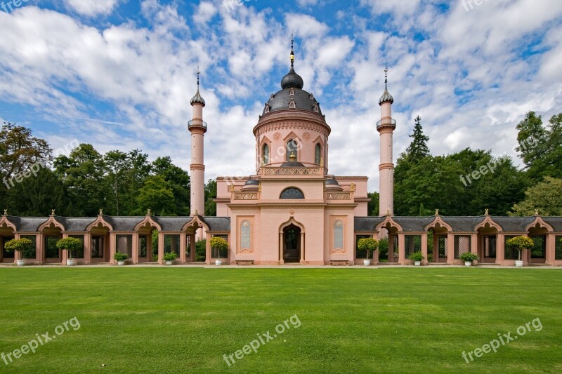 Red Mosque Schlossgarten Schwetzingen Baden Württemberg Germany