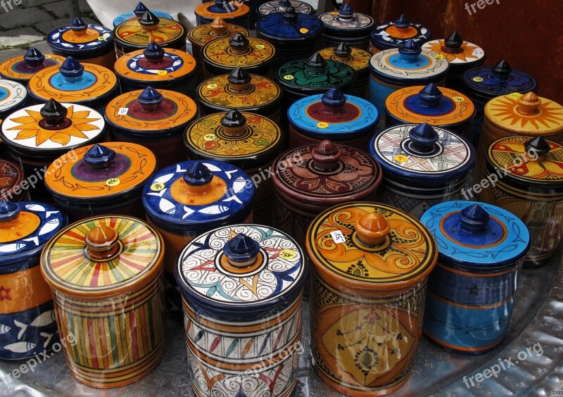 Ceramic Cans Tableware Africa Painted