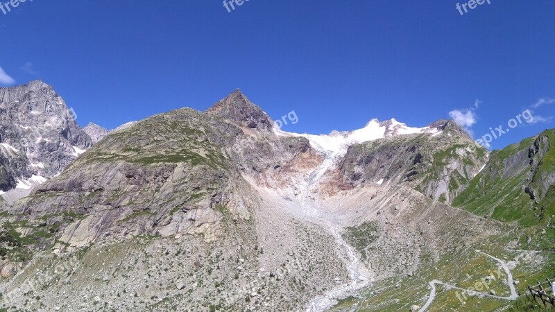 Glacier Monti Alps Italy Snow