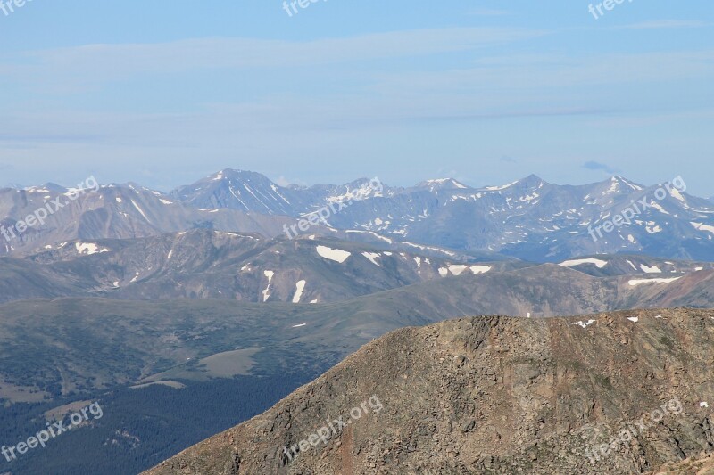 Mount Evans Colorado Scenery Nature Alpine