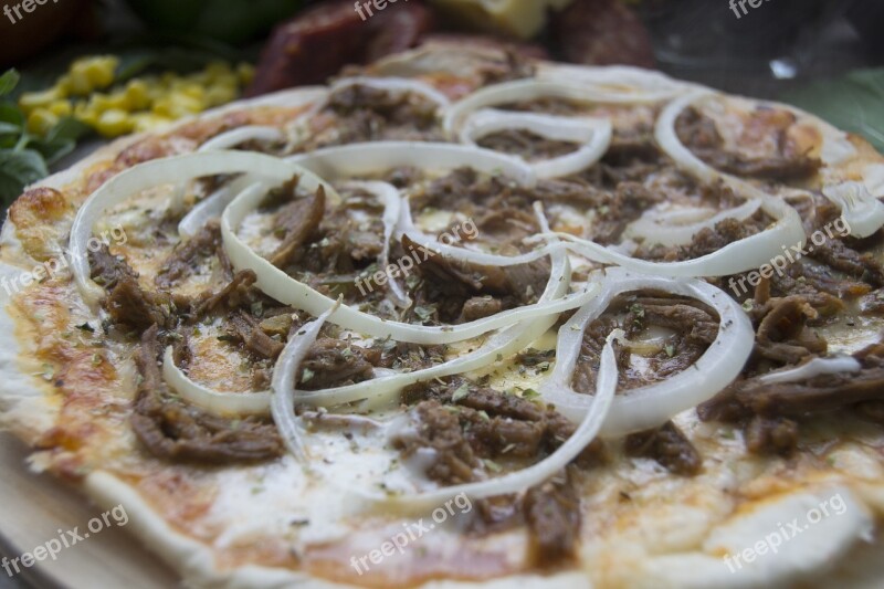 Pizza Shredded Beef Pizza Shop Onion Food