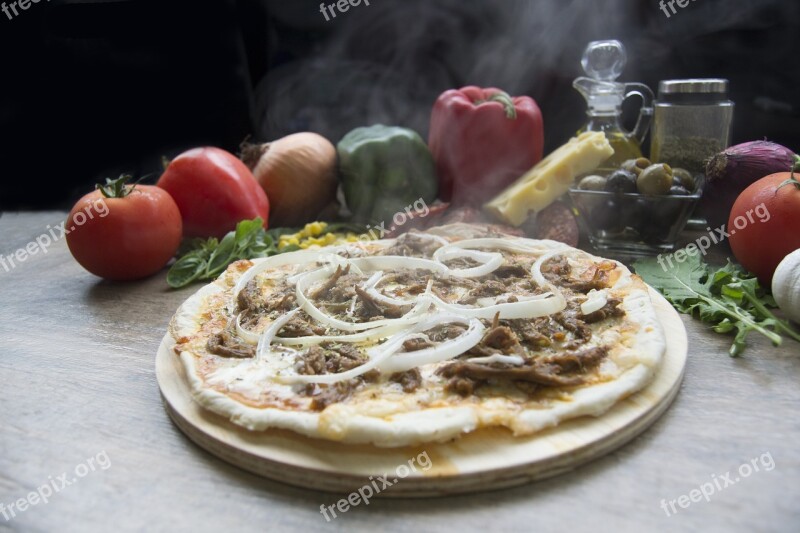 Pizza Shredded Beef Pizza Shop Onion Food