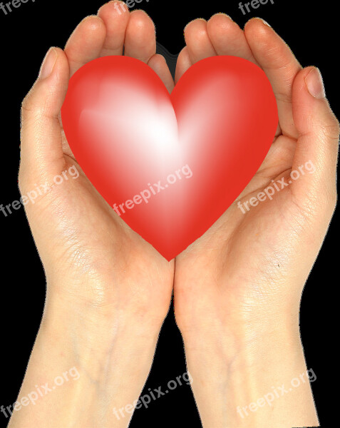 Hands Heart Hand Red Feelings