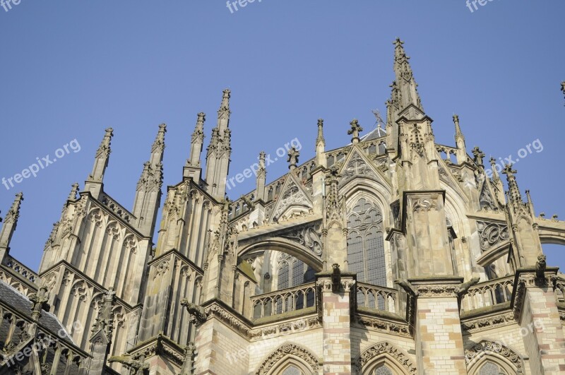 Gothic Cathedral Flying Buttresses Free Photos