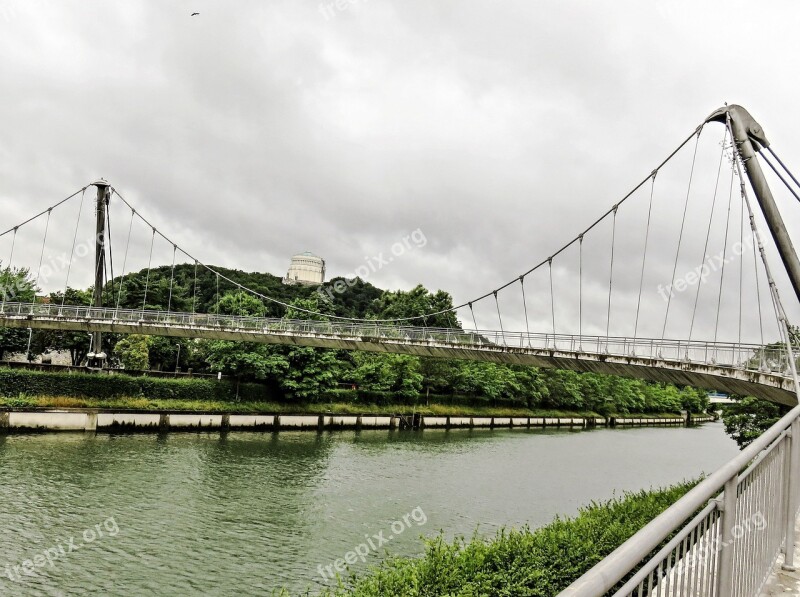 Bridge Suspension Bridge Pedestrian Bridge Building Architecture