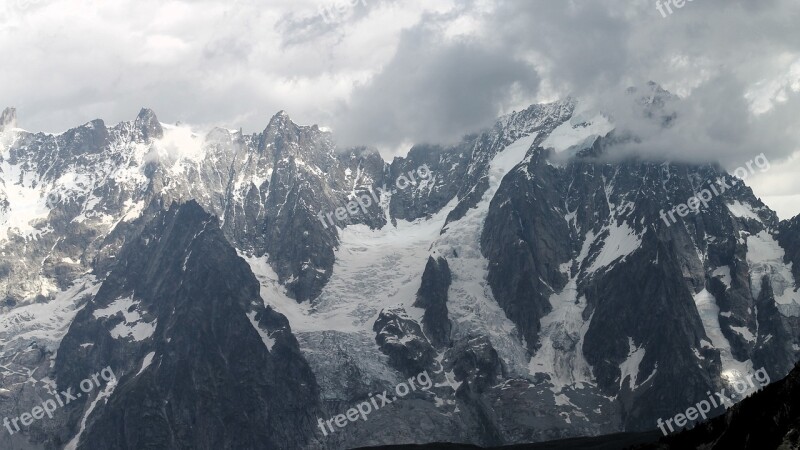 Mont Blanc Mountain Alps Snow Italy