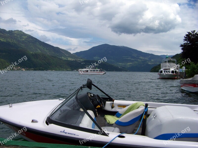 Boats Carinthia Austria Millstatt Port Motifs