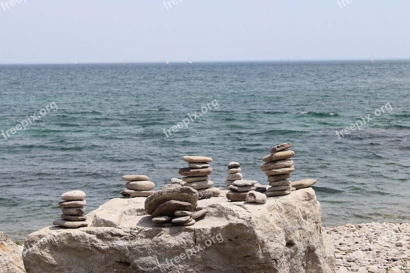 View Water Landscape Lake The Stones