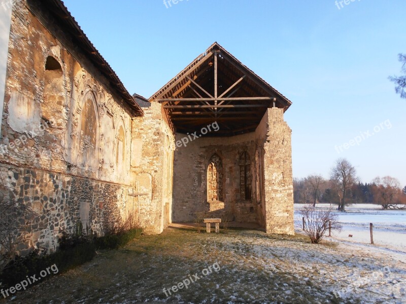 Church The Ruin Christianity Germany Winter