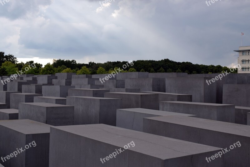 Monument Berlin Clouds Symbol City