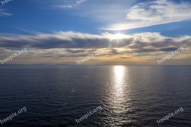 Lake Sunset Sea Abendstimmung Nature