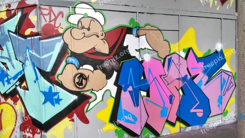 Popeye Street Art Graffiti Croydon