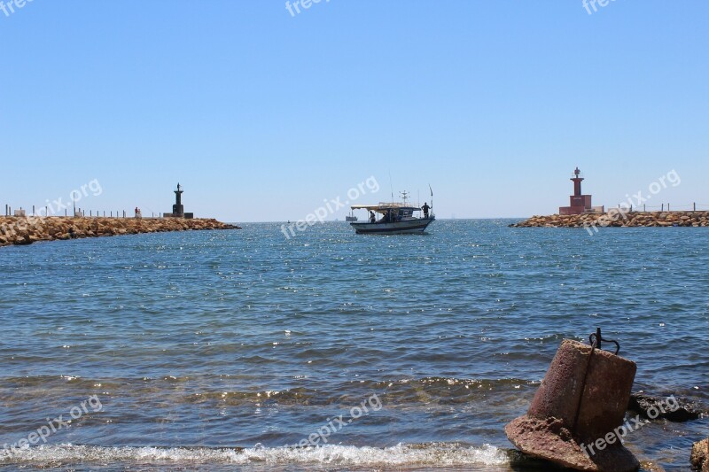 Tunisia Sea Holidays Rowboat Free Photos