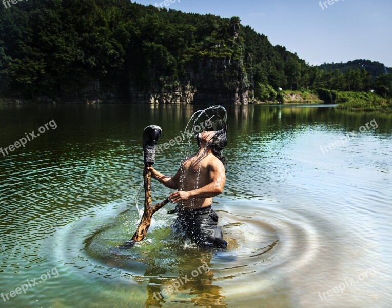 Performance Calligraphy Underwater Free Photos