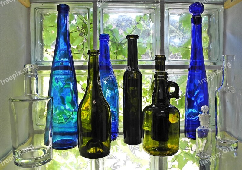 Bottle Glass Colored Glass Decoration Window