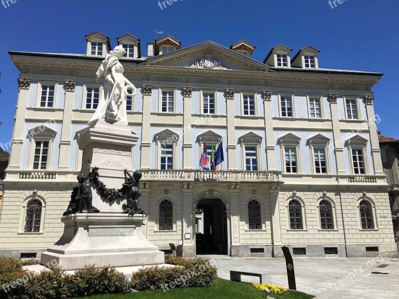 Italy Domodossola Municipality Town Hall Statue