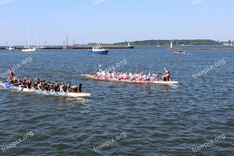 Dragon Boat Strelasund Baltic Sea Stralsund Rügen