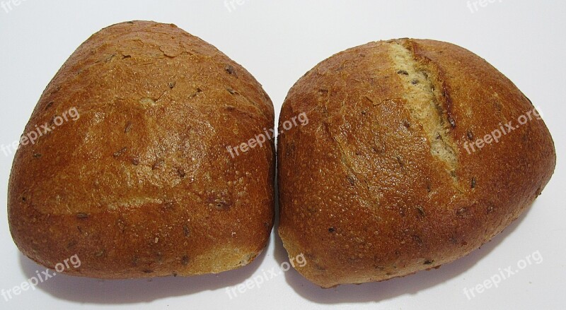 Roll Rye Caraway Bun Rye Pastries Caraway