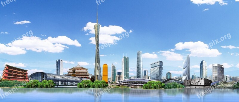 Canton Guangzhou Blue Sky Free Photos