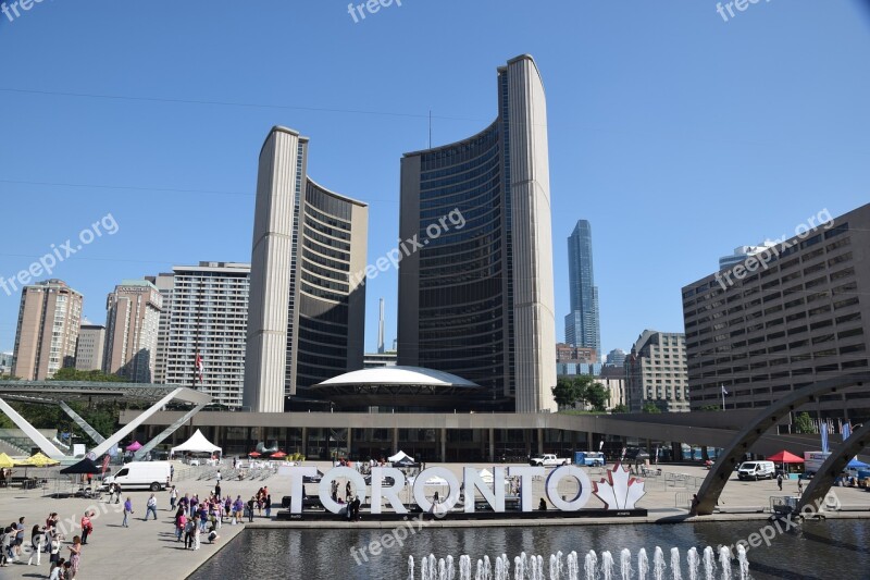 Nathan Phillips Square Toronto Toronto Ontario Canada City Hall City