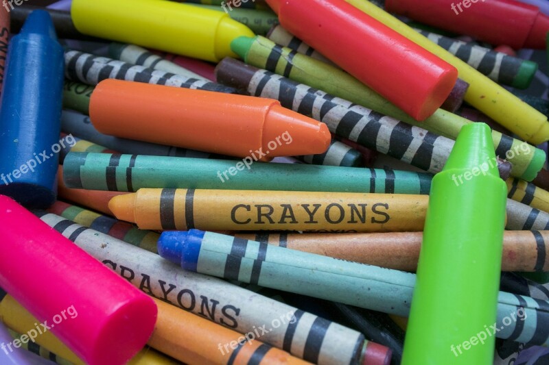 Crayons Colors Draw Art Creative